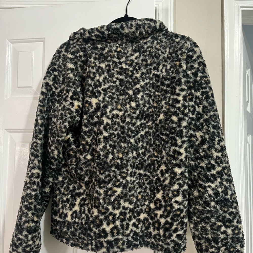Leopard Print Pullover Jacket-Loft S - image 2